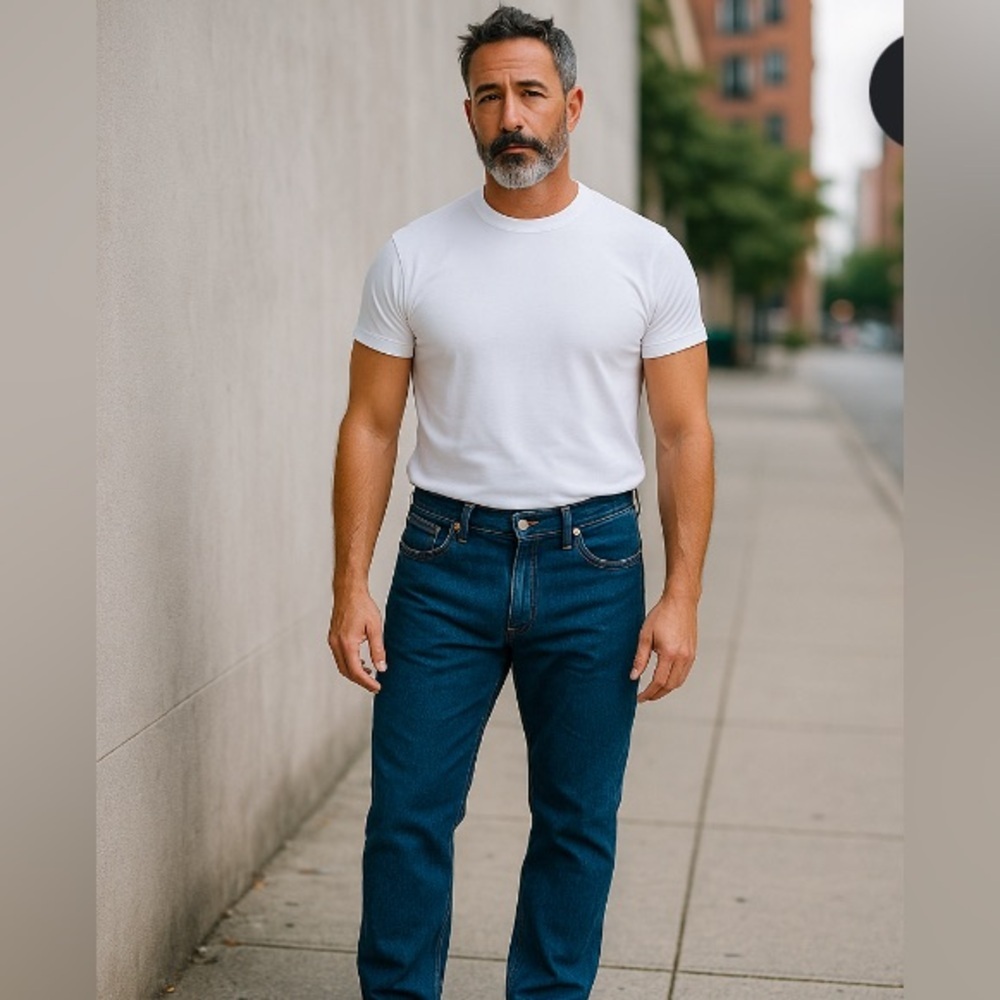 Basic Editions Blue Straight Jeans with Classic Style